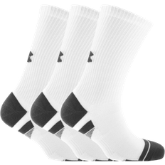 Under Armour Klær Under Armour Heatgear Crew Socks 3-pack - White
