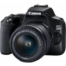 Mirrorless Cameras Canon EOS 250D/Rebel SL3 with 18-55mm III 500mm/1000mm Lens EXT BATT Bundle