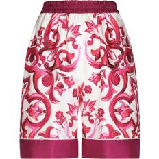 Dolce & Gabbana Majolica Print Silk Short - Pink/White