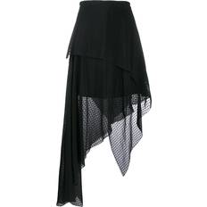 Amiri Skirts Amiri asymmetric polka dot skirt women Silk/Silk Black