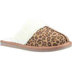 Dame Loafers Hush Puppies Womens Ladies Arianna Leopard Print Suede Slippers