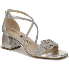 Wedge Heels & Pumps LifeStride Shoes Captivate Dress Sandal Silver Faux Leather