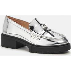 Women Loafers Coach Leah Metallic Leather Loafers