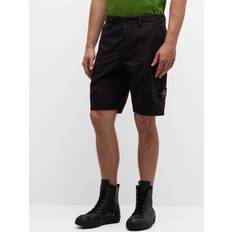 Shorts Stone Island Cotton-blend canvas Bermuda shorts black