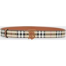 Cotton Belts Burberry Check and Leather TB Belt