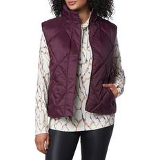 Red - Women Vests Marc New York Boxy Quilted Puffer Vest