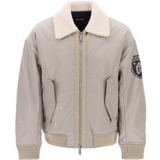 DSquared2 Clothing DSquared2 Padded Bomber Jacket With Collar In Lamb Fur