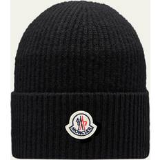 Moncler Accessories Moncler Men's Ribbed Wool-Cashmere Beanie BLACK