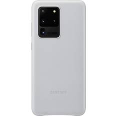 Samsung galaxy s20 ultra 5g leather cover silver