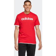 Adidas Herren - L - Rot T-Shirts adidas Linear, T-Shirt, Besser Scharlachrot, L, Mann