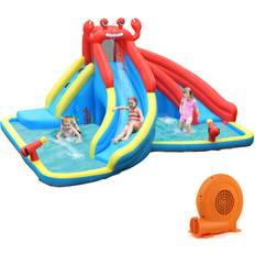Costway Outdoor Toys Costway Inflatable Water Slide Crab Dual Slide Bounce House without Blower