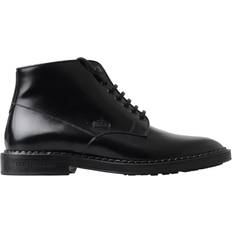Chukka boots Dolce & Gabbana Black Leather Men Short Boots Lace Up Shoes EU39/US6