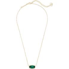 Green Jewelry Kendra Scott Elisa Pendant Necklace - Gold/Emerald Cats Eye