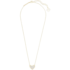 Kendra Scott Necklaces Kendra Scott Ari Heart Pendant Necklace - Gold/Iridescent Drusy