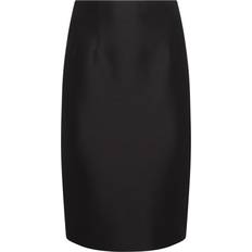 Midiröcke Versace Black Wool And Silk Blend Pencil Skirt Black