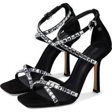 Michael Kors Heels & Pumps Michael Kors Celia Crystal Embellished Suede Sandal Black