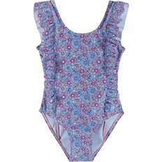 Purple Swimwear Andy & Evan Girls' Ruffled One-Piece Swimsuit, 2T, Purple Holiday Gift