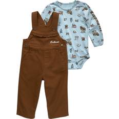 S Jumpsuits Children's Clothing Carhartt Baby Long-Sleeve Onesie and Canvas Overall Set