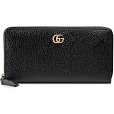 Gucci Wallets Gucci Leather Zip Around Wallet, Black, Leather OS U