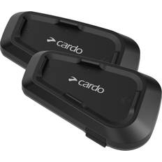 Intercoms Cardo SPRT0101 Spirit Motorcycle Bluetooth Communication Headset Dual Pack, Black