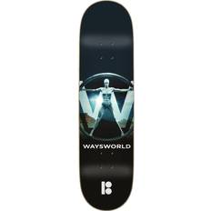 Longboards Plan B Way Waysworld Skateboard Deck Black Black/Blue 8.25"