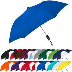 Polyester Umbrellas Stromberg BRAND UMBRELLAS Spectrum Popular Style 15" Automatic Open Umbrella Light Weight Travel Folding Umbrella for Men and Women, Royal Blue