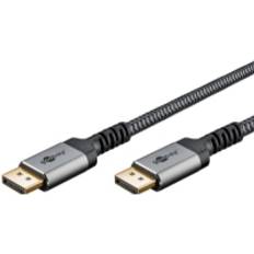 DisplayPort-kabler Goobay DisplayPort-kabel, DP 1.4, Sharkskin 1m