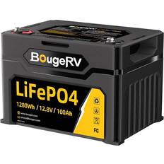 Batteries - Vehicle Batteries Batteries & Chargers BougeRV 12V 1280Wh/100Ah LiFePO4 Battery