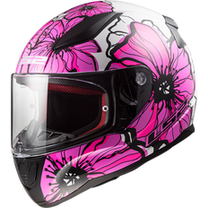 LS2 Motorcycle Equipment LS2 FF353 Rapid II Poppies Pink 06 Full Face Helmet Pink