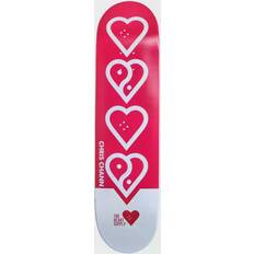 Heart Supply Skateboard Heart Supply Chris Chann Pro Skateboard Deck Balance Red/White 8"