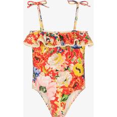 Polyamide Swimwear Children's Clothing Zimmermann Kids Alight ruffled floral swimsuit multicoloured Y