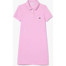 Lila Kleider Lacoste Girls Lilac Pink Cotton Polo Dress Pink year
