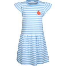 Mädchen - Rüschenkleider Sanetta Mädchen 126361 Kinderkleid, Blue Fog