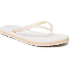 Tommy Hilfiger Damen Flip Flops Essential Beach Sandal Badeschuhe, Elfenbein Feather White