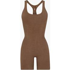 SKIMS Jumpsuits & Overalls SKIMS Brown Outdoor Mid Thigh Onesie Jumpsuit Cocoa
