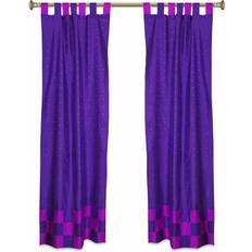 Checkered Curtains & Accessories 2 Lined Eclectic Purple Lavender Check