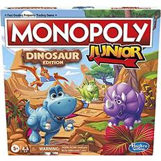 Board Games Monopoly Junior Dinosaur Edition Board Game, Kids Board Games, Fun Dinosaur Toys, Dinosaur Board Game for 2-4 players