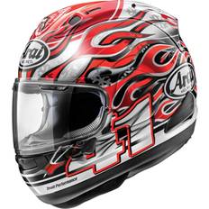 Arai Motorcycle Equipment Arai Corsair-X Haga GP Street Motorcycle Helmet Red/Silver/Medium Adult