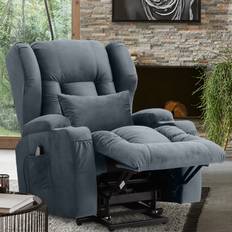 Fabric - Reclining Chairs Armchairs VUYUYU Big Lift Chairs Blue/Gray 41"