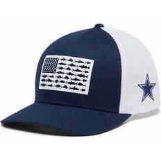 Columbia Caps Columbia Dallas Cowboys CLG PFG Mesh Fish Flag Flexfit Hat Navy