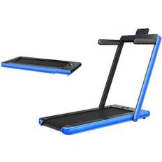 Costway Cardio Machines Costway 2.25HP 2 in 1 Folding Treadmill with APP Speaker Remote Control-Navy