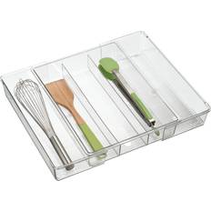 Plastic Cutlery Trays mDesign Adjustable, Expandable Utensil Organizer Deep Cutlery Tray