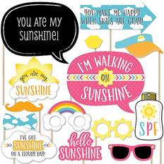 Big You are My Sunshine Baby Shower or Birthday Party Photo Booth Props Kit -20 Ct Yellow Yellow