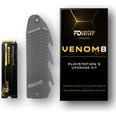 Fantom Drives 4TB NVMe Gen 4 M.2 SSD Upgrade Kit for Playstation 5 VENOM8 PS5 Solid State Drive with Heatsink 3D NAND TLC Internal Drive