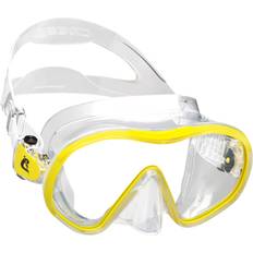 Cressi Diving & Snorkeling Cressi F-Dual Single-Lens Scuba Mask Clear/Yellow