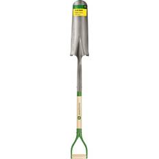 John Deere Shovels & Gardening Tools John Deere 42 Steel Round Drain Spade with D-Grip Wood Handle