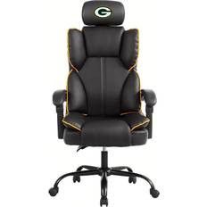 Green Gaming Chairs Imperial NFL Champ Ergonomic Faux Leather Computer Gaming Chair, Green Bay Packers