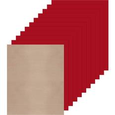 Arts & Crafts JANDJPACKAGING Red Heat Transfer Vinyl HTV for T-Shirts,10 Pack 12" x 10" Sheets for Iron On T Shirts for Silhouette Cameo Or Cricut Heat Press Machine
