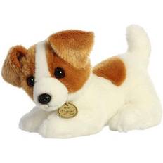Aurora Small Jack Russell Pup Miyoni Adorable Plush Toy White White White
