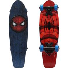 PlayWheels Ultimate Spider-Man 21 Inch Wood Cruiser Skateboard Beginner Skateboard for Kids Spidey Eyes